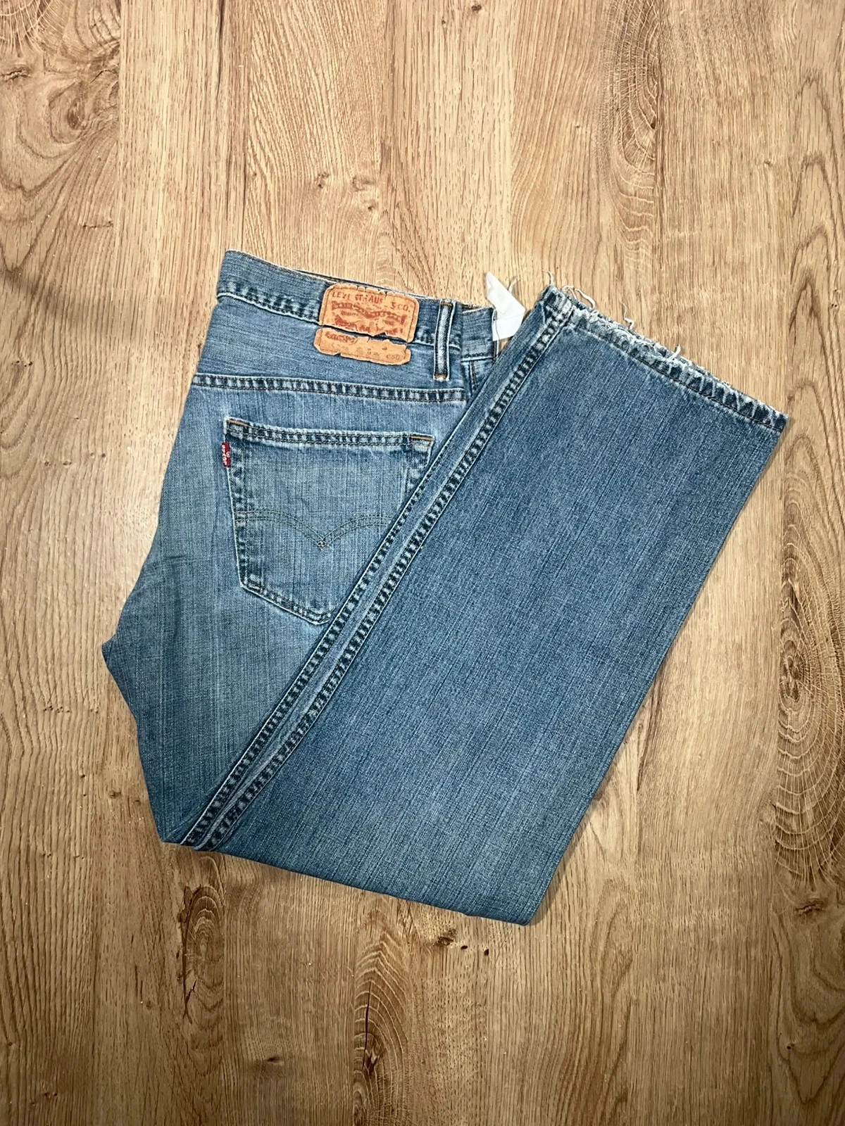 Jean Levi's Coupe Droite W32 L30 Vintage 100% Coton Bleu Délavé Lvh 184